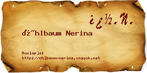 Öhlbaum Nerina névjegykártya